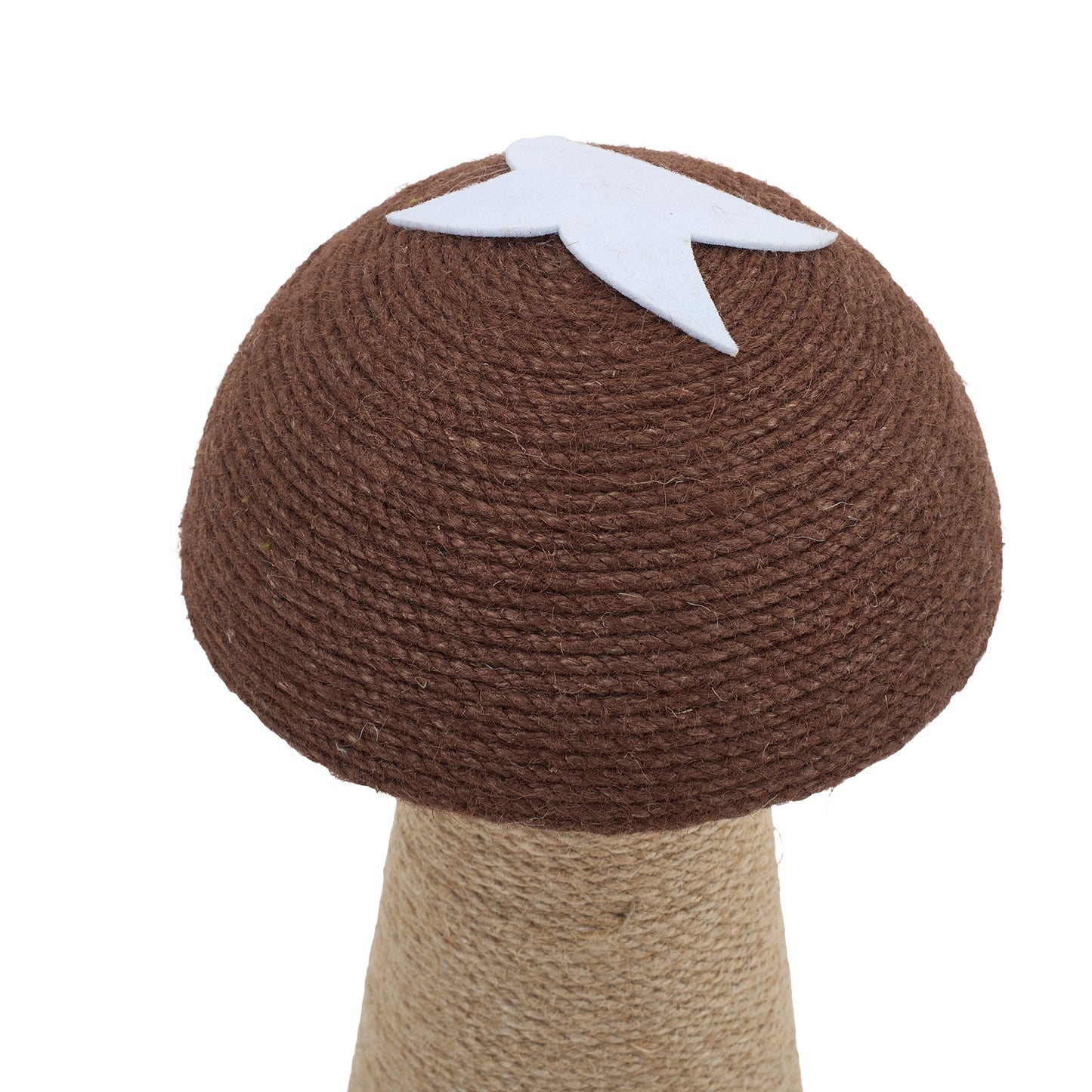 Brown Mushroom Cat Scratching Post with Turntable Toy