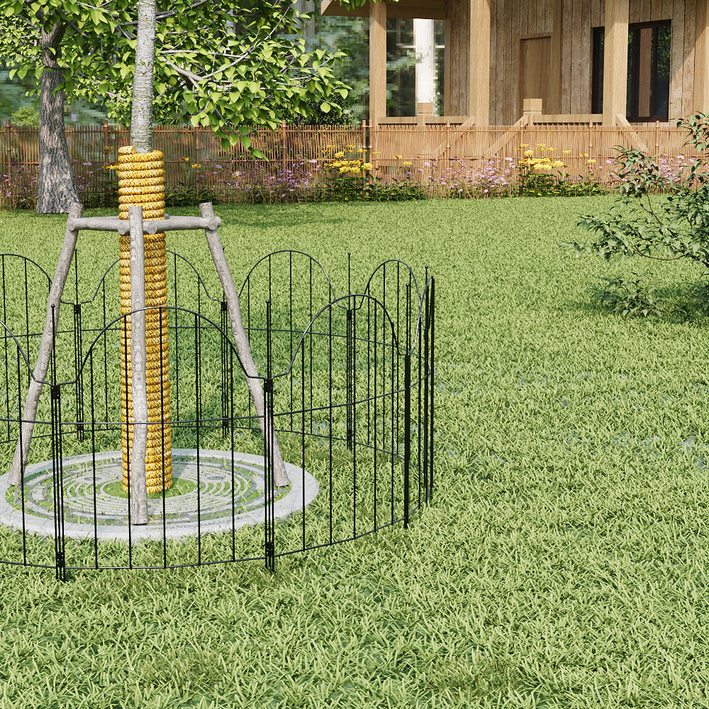 10Pcs Metal Garden Fences