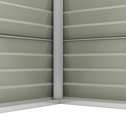 8 x 8.5 ft Charcoal Steel Garden Storage Shed with Double Doors & Windows