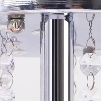 3/5 heads lights of Modern Round Acrylic LED Semi Flush Mount with Crystal Accent