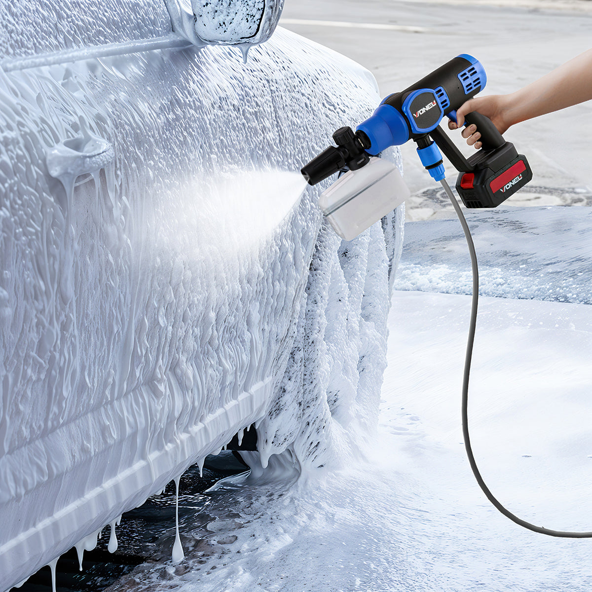 Electric Handheld Pressure Washer Cleaner with 2 Batteries