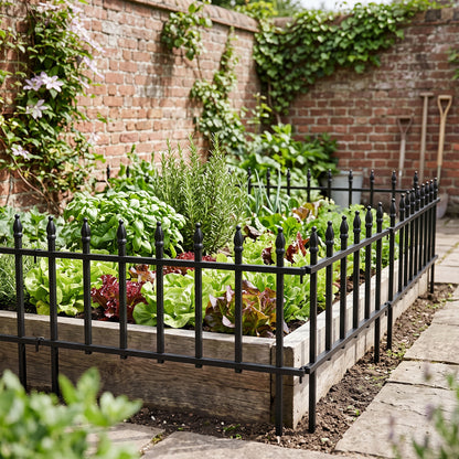 5-Pack Decorative Metal Garden Fence Panels