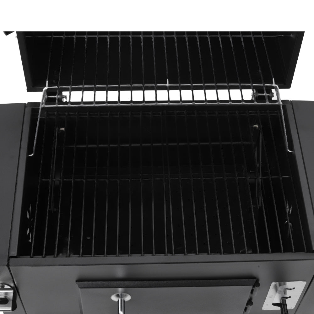 Outdoor Charcoal Grill with Side Tables