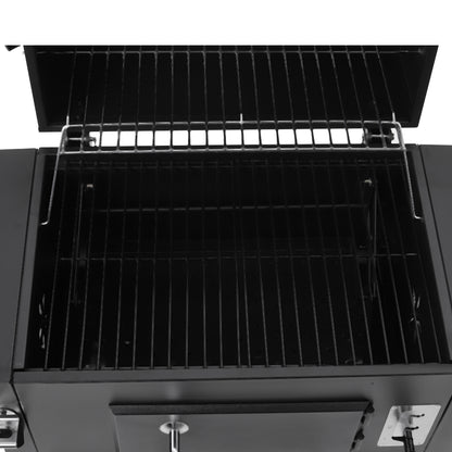 Outdoor Charcoal Grill with Side Tables