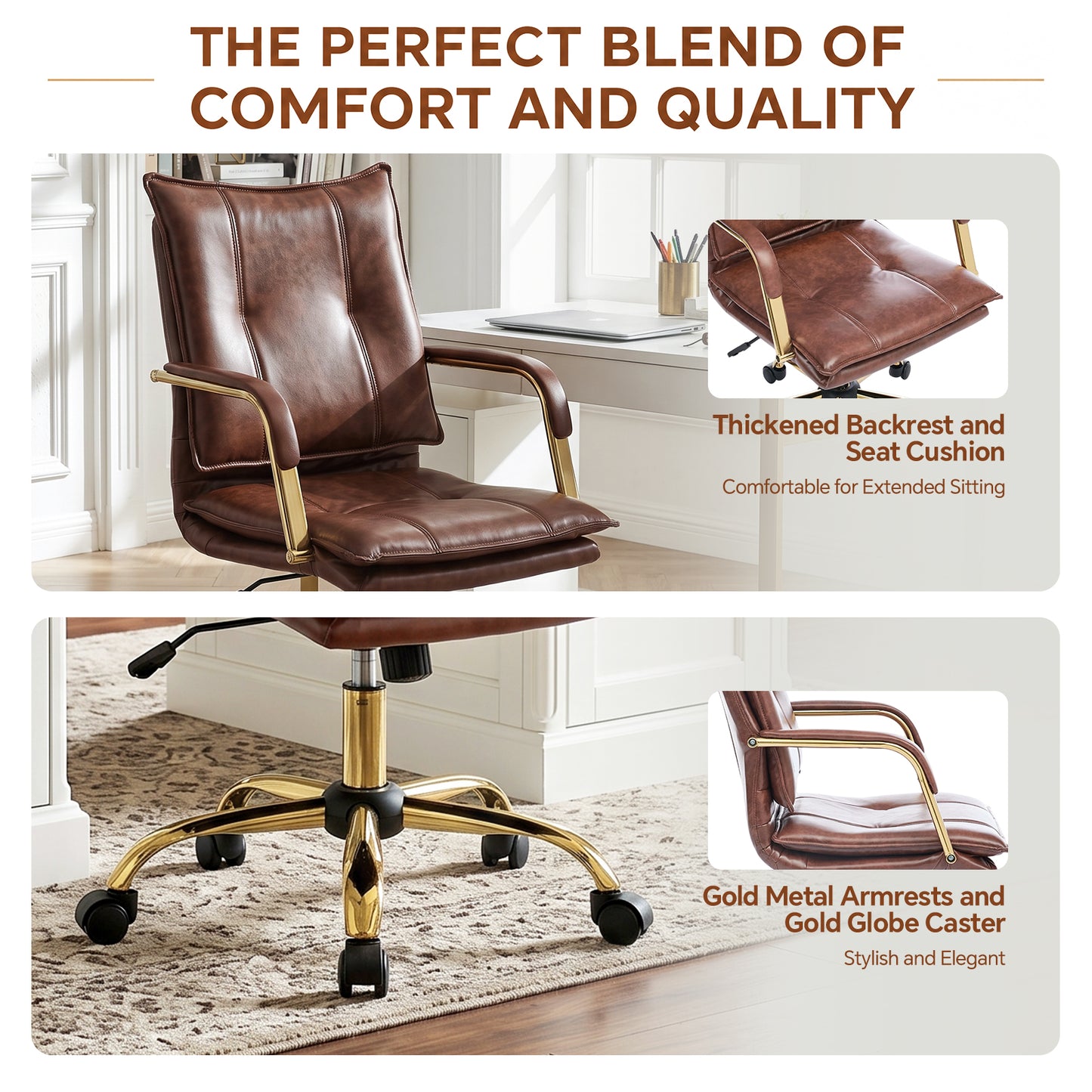 PU Leather Upholstered Office Chair
