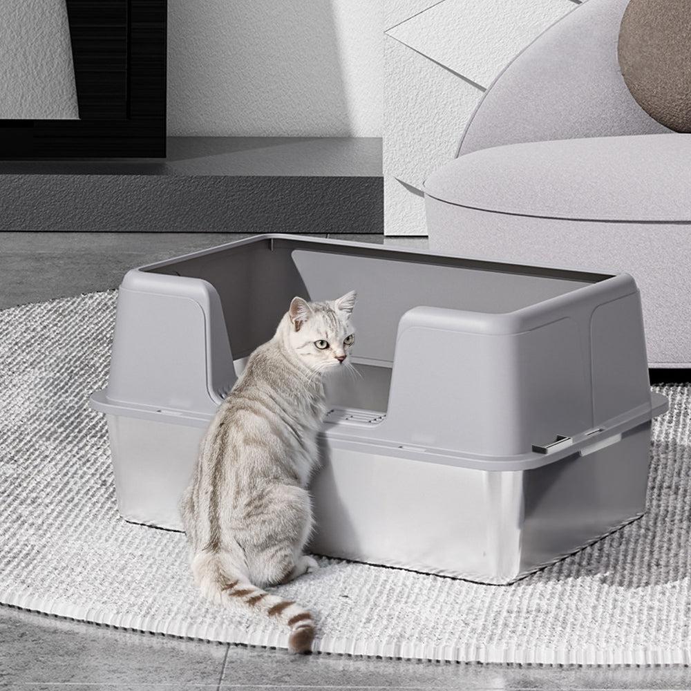 Semi-Closed Anti-Splash Cat Litter Box Pet Toilet