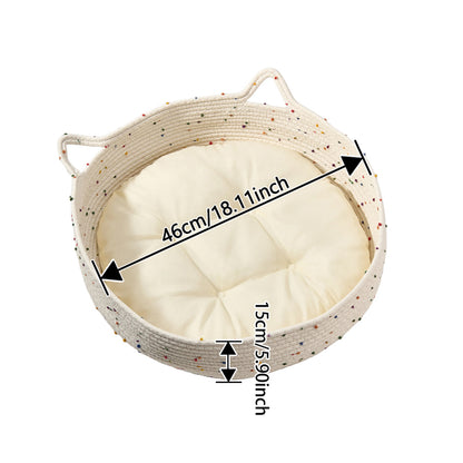 Cotton Rope Pet Bed with Cushion