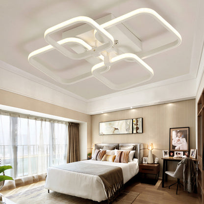 4/6/8 Heads Contemporary LED Energy-efficient Light-adjusted Semi Flush Ceiling Light
