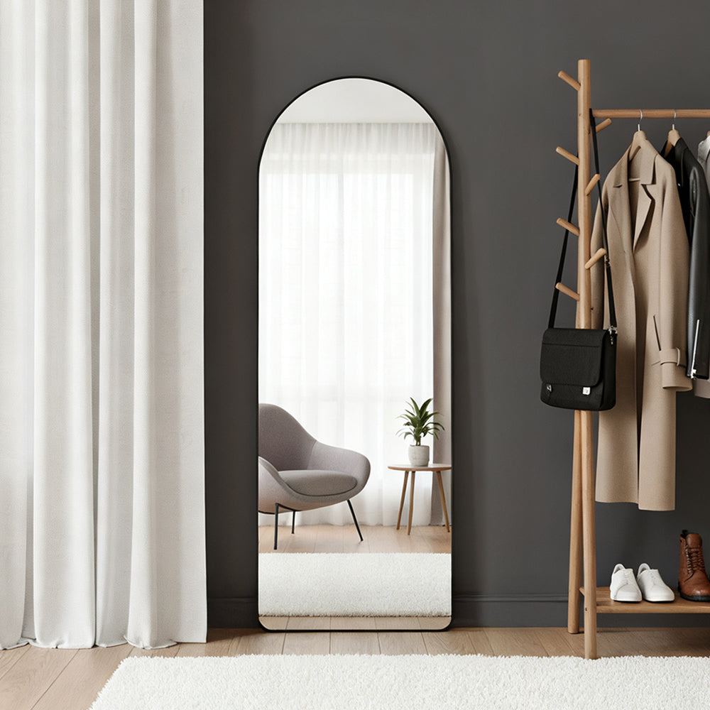 Metal Frame Full Length Mirror with Stand