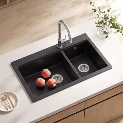 Modern Quartz Resin Composite Kitchen Sink with Waste Kit