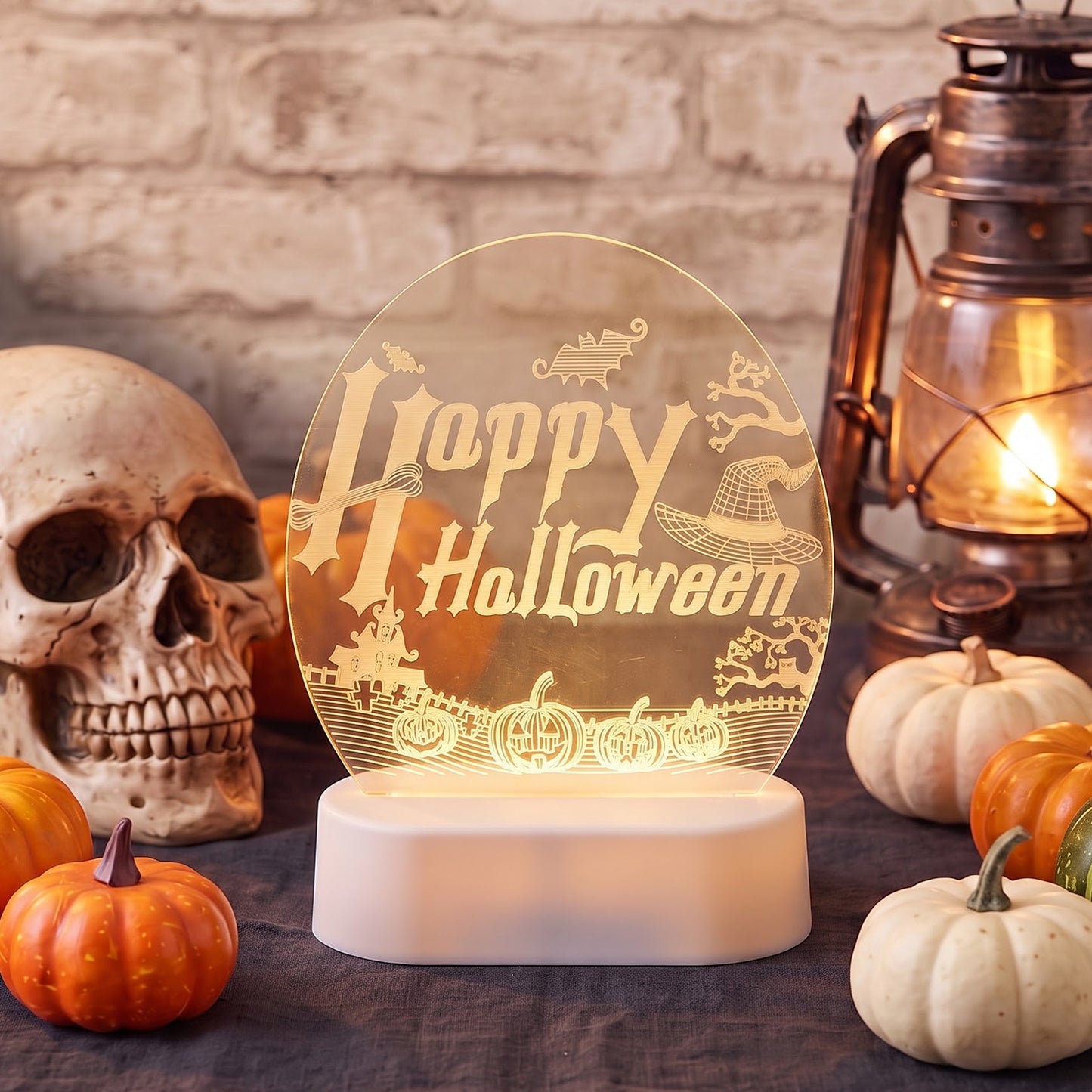 3D Halloween Acrylic Light-Up Decoration