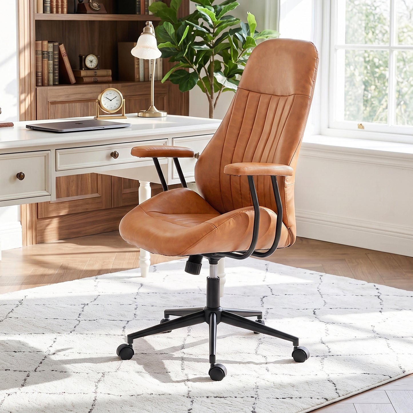 Mid-Century Modern Office Chair with Casters