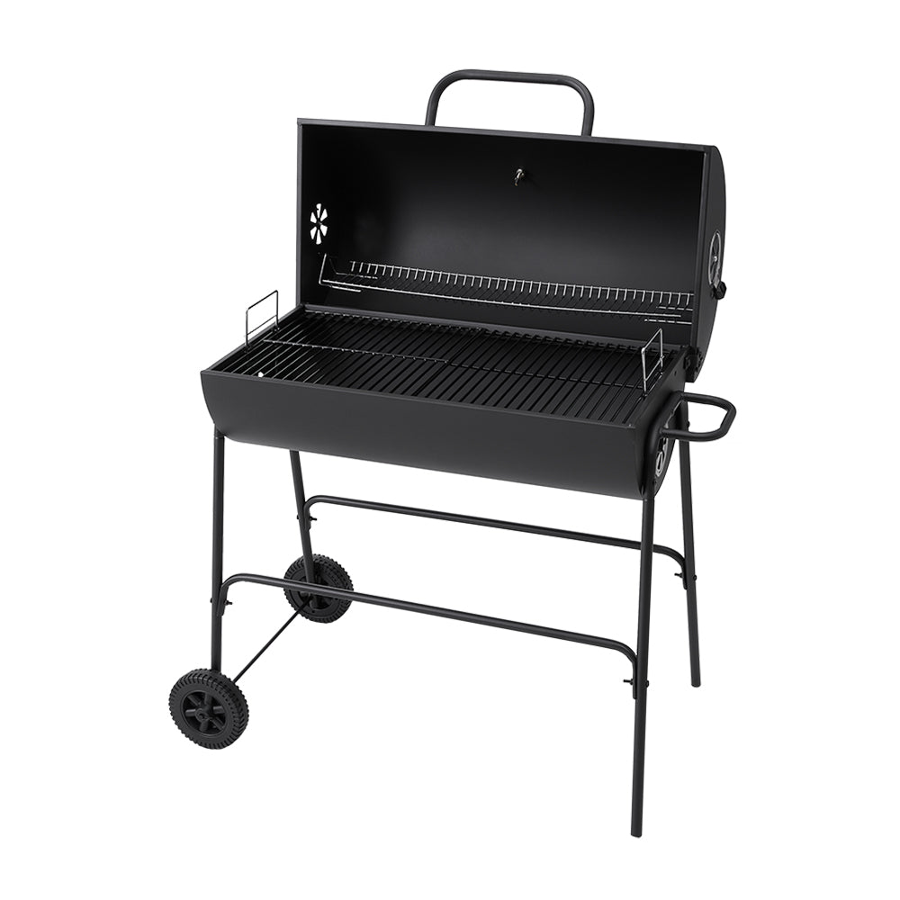 Outdoor Garden Charcoal Smoker BBQ Grill with Wheels