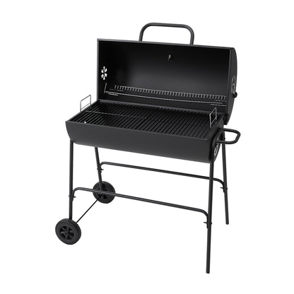 Outdoor Garden Charcoal Smoker BBQ Grill with Wheels