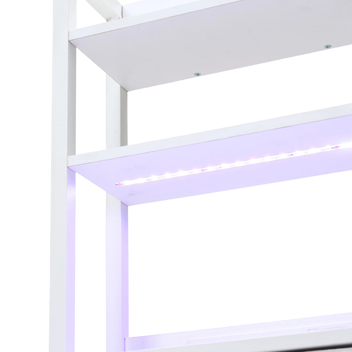 3-Drawer Nightstand with Charging Station & RGB Light Strip