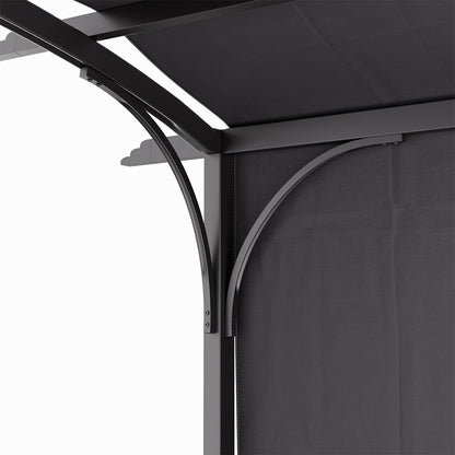 Retractable Arc-Shaped Steel Pergola