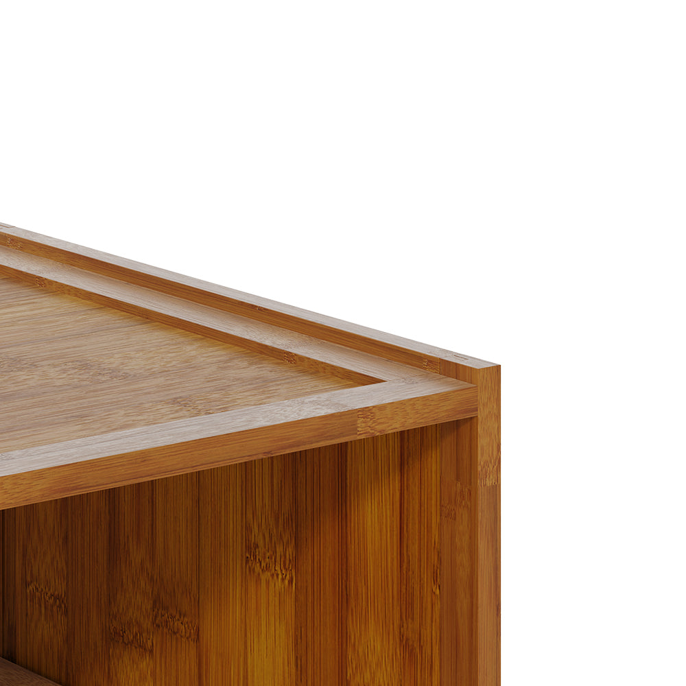 6-Tier Narrow Bookcase Storage Cabinet with Doors