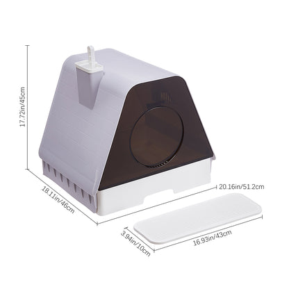 Large Enclosed Cat Litter Box