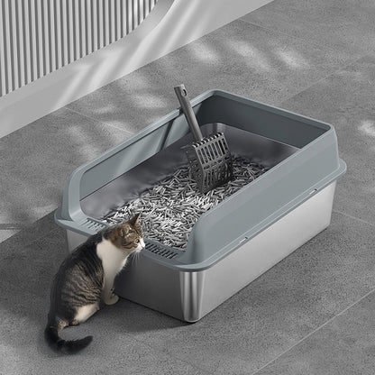 Semi-Closed Anti-Splash Cat Litter Box Pet Toilet