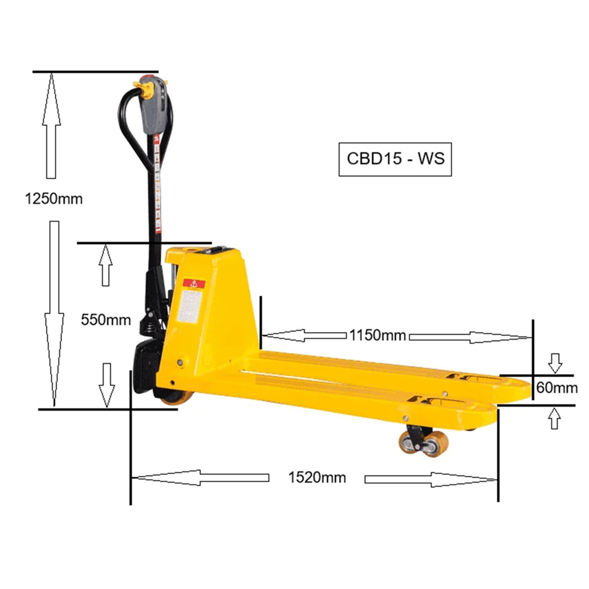 1500kg/2000kg Fully Electric Pallet Truck with Lithium Battery