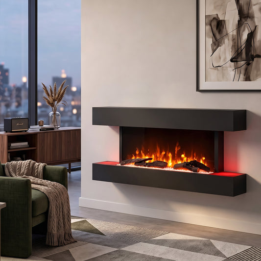 52inch Wall Mounted Electric Fireplace with Remote Control