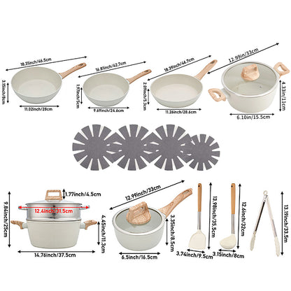 17Pcs Nonstick Cookware Set