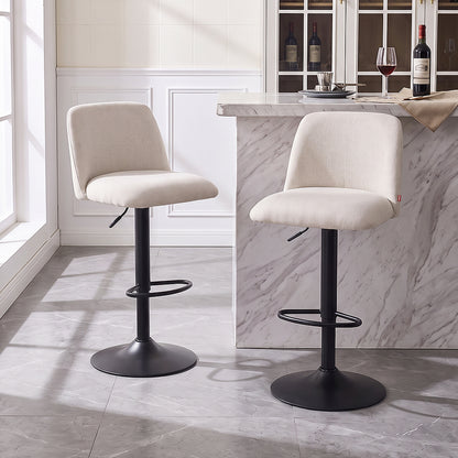 Set of 2 Height Adjustable Swivel Bar Stools