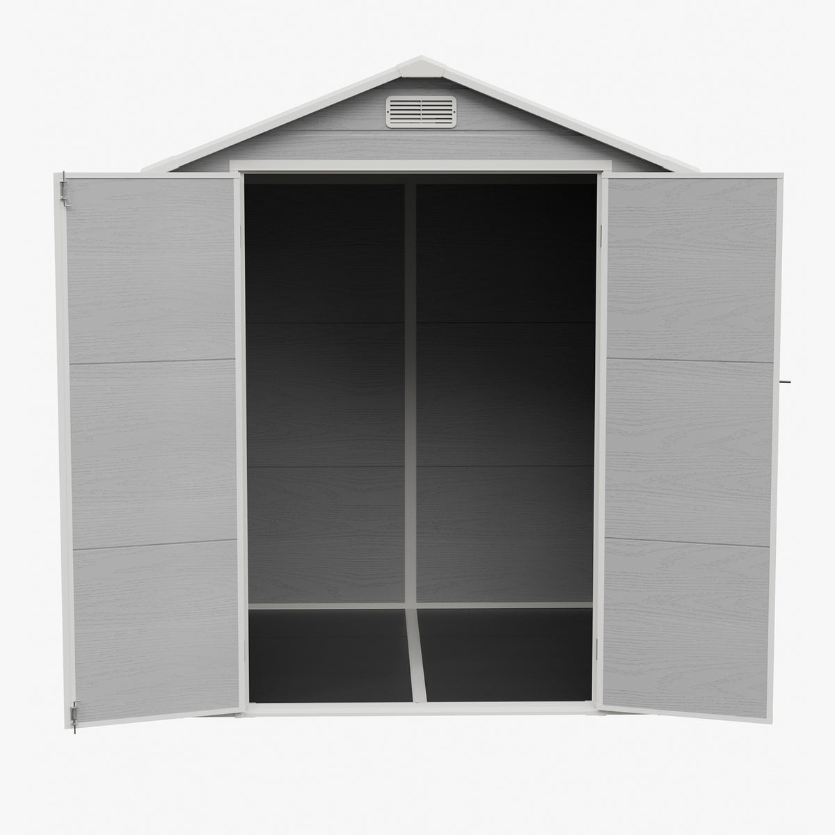 6 x 6 ft Plastic Garden Storage Shed with Apex Roof & Double Doors