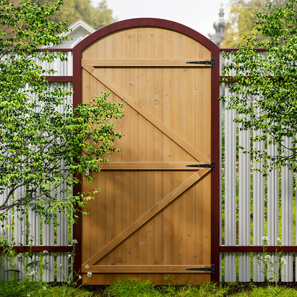 Semi Braced Arch Top Wooden Garden Gate