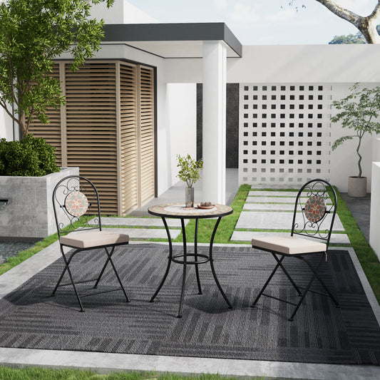 3-Piece Mosaic Garden Dining Set
