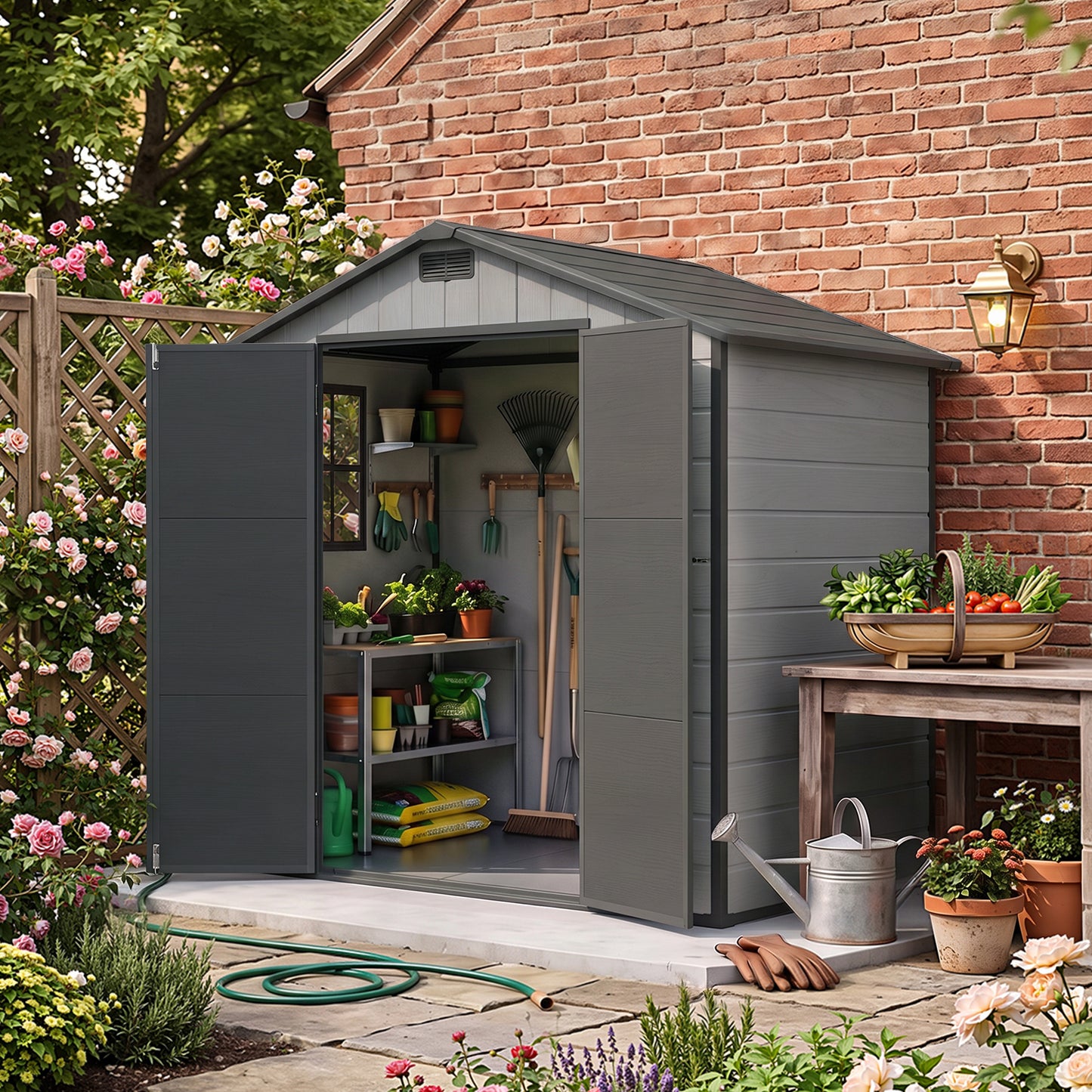 8x4 FT Large Garden Storage Shed