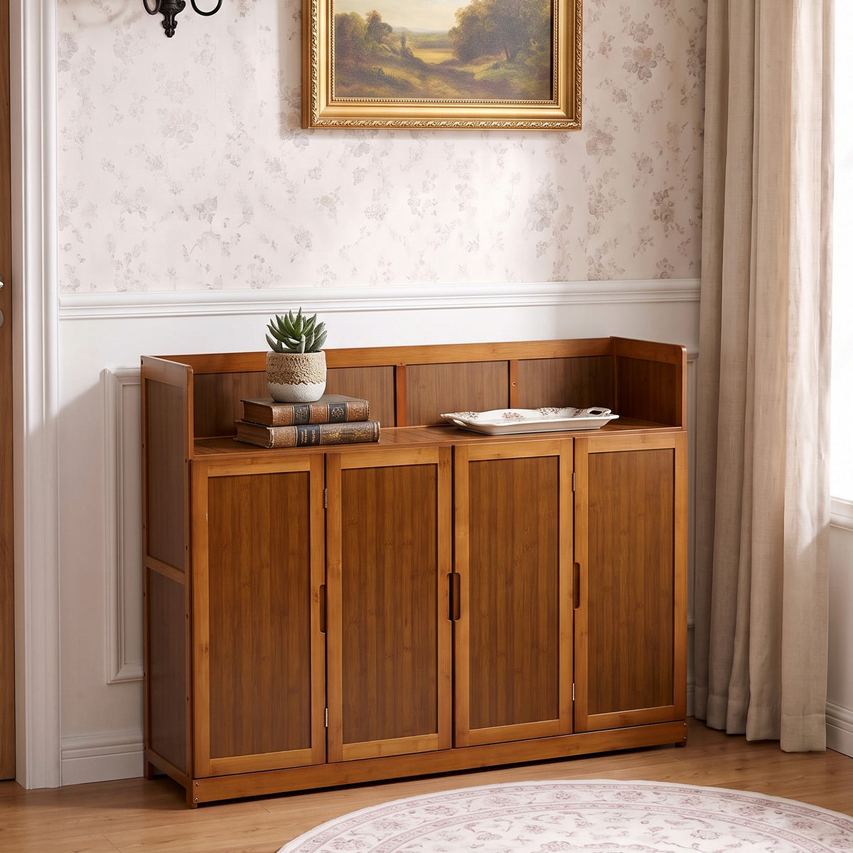 Shoe Storage Cabinet with Folding Doors