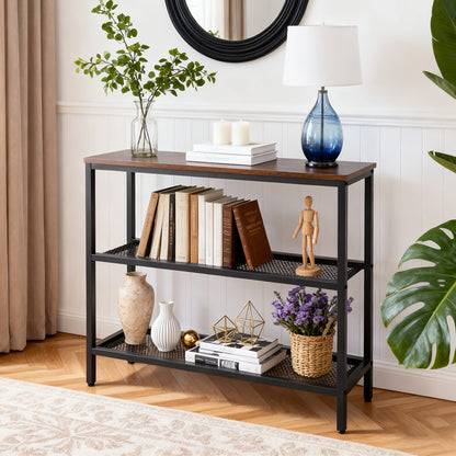 3-Tier Industrial Console Table