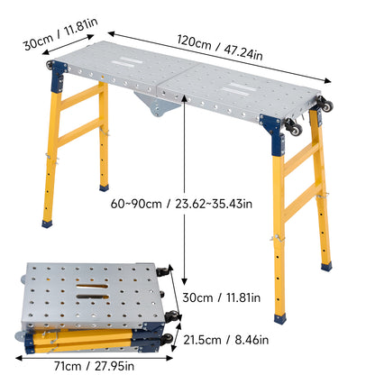 Foldable Workbench On Wheels