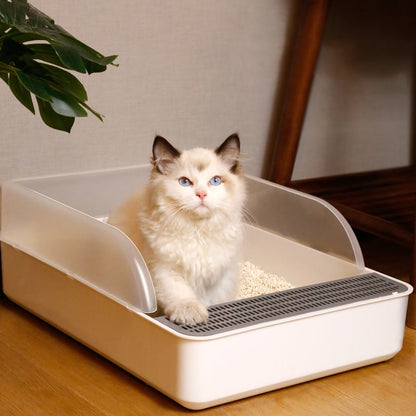 Open Cat Litter Box Easy Cleaning Indoor