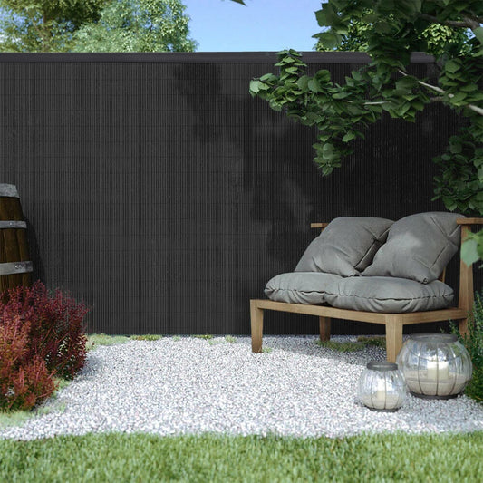 Garden Fence PVC Privacy Screen Panel Slat Strips Fixing Clip 1M