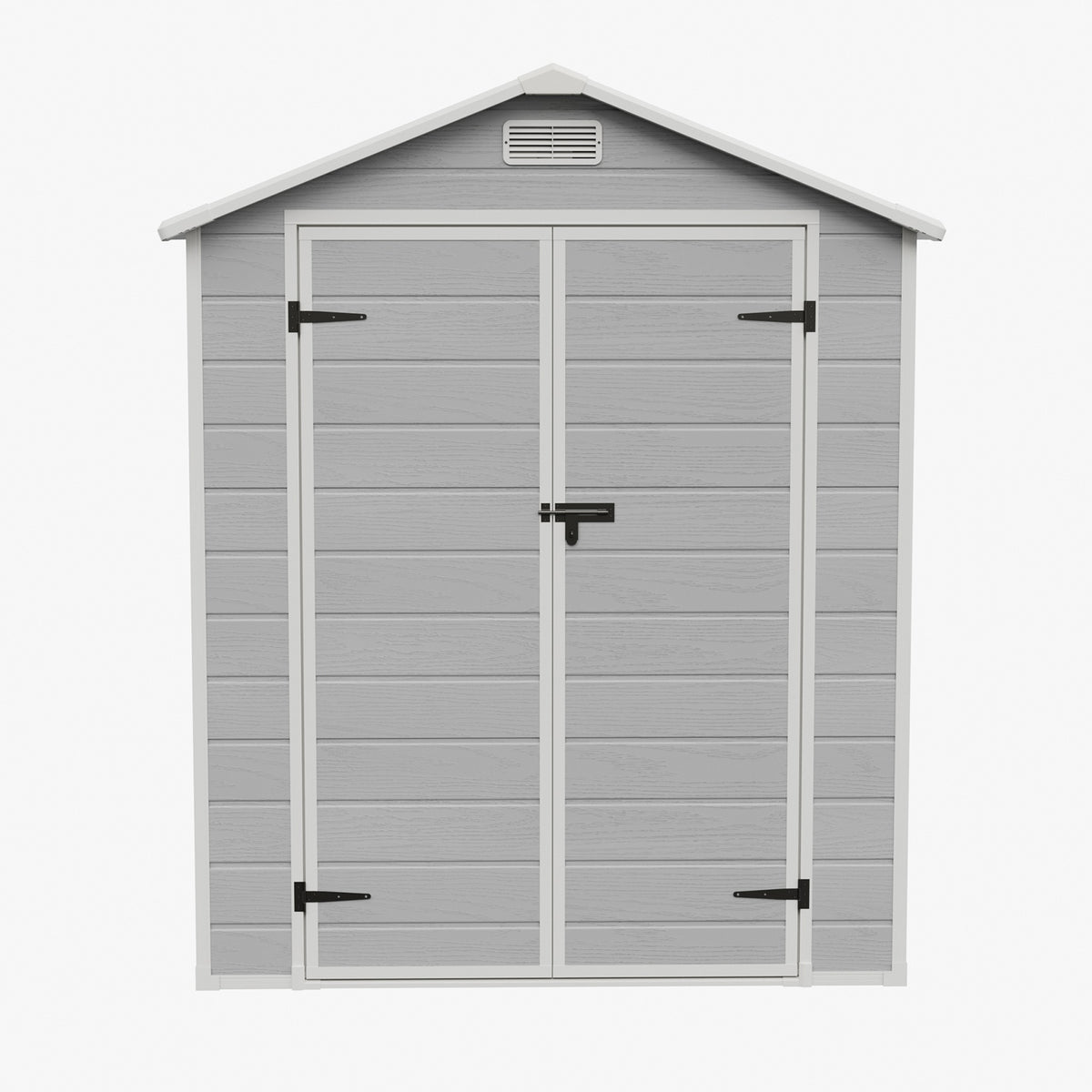 6 x 6 ft Plastic Garden Storage Shed with Apex Roof & Double Doors