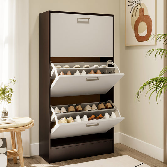 Wooden 3 Layer Dump Shoes Shelves