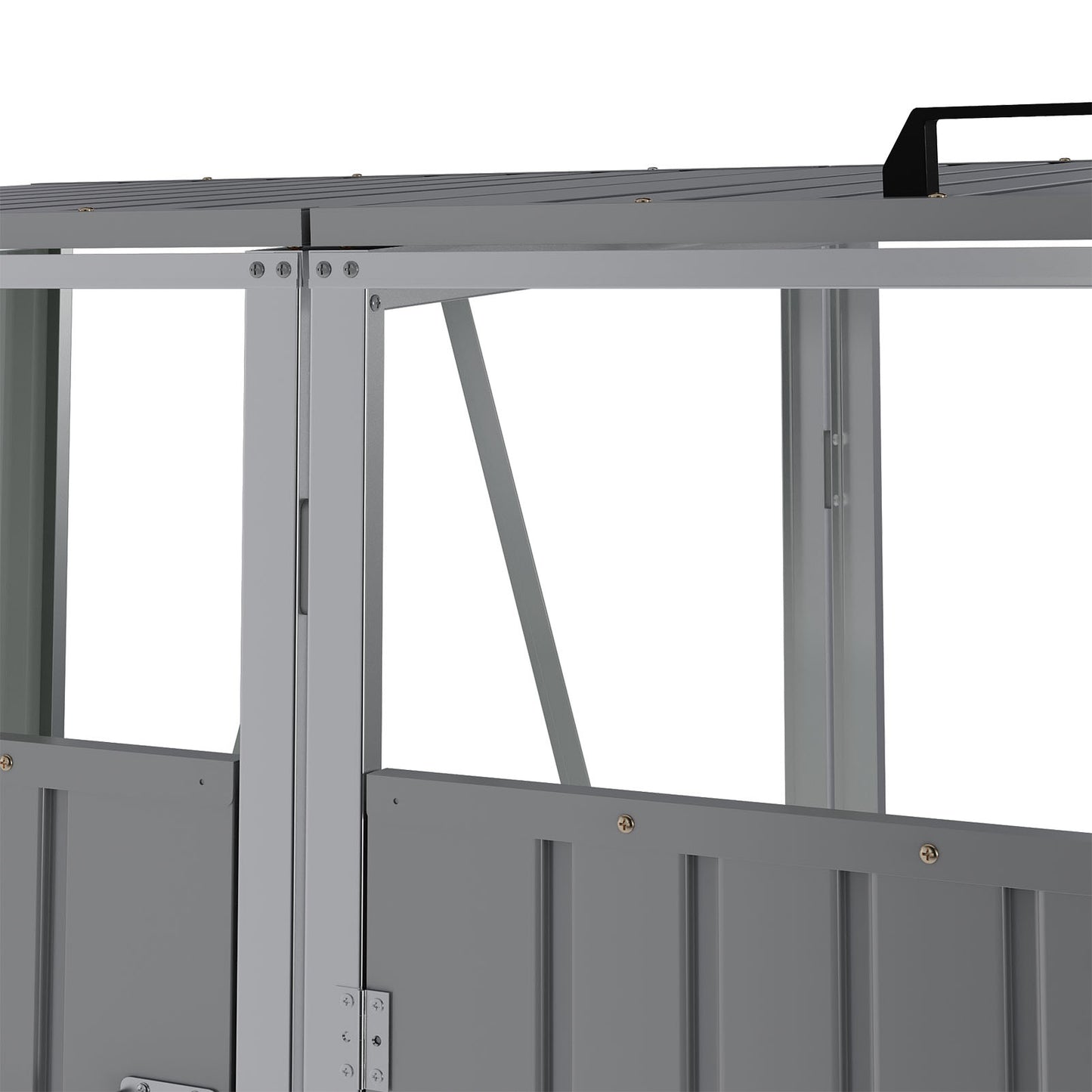 5x4 FT Metal Double Bin Storage Shed