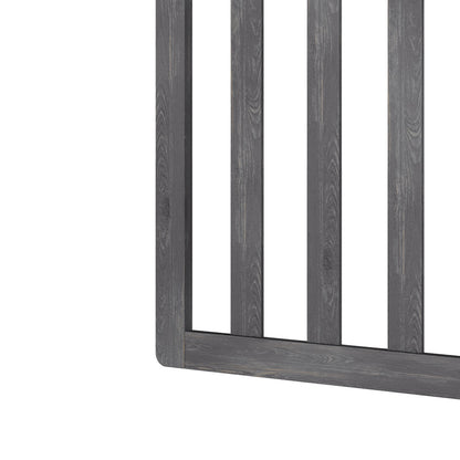 2.5 x 4 ft Outdoor Cross Top Wooden Garden Gate Pedestrian Fence Yard Door