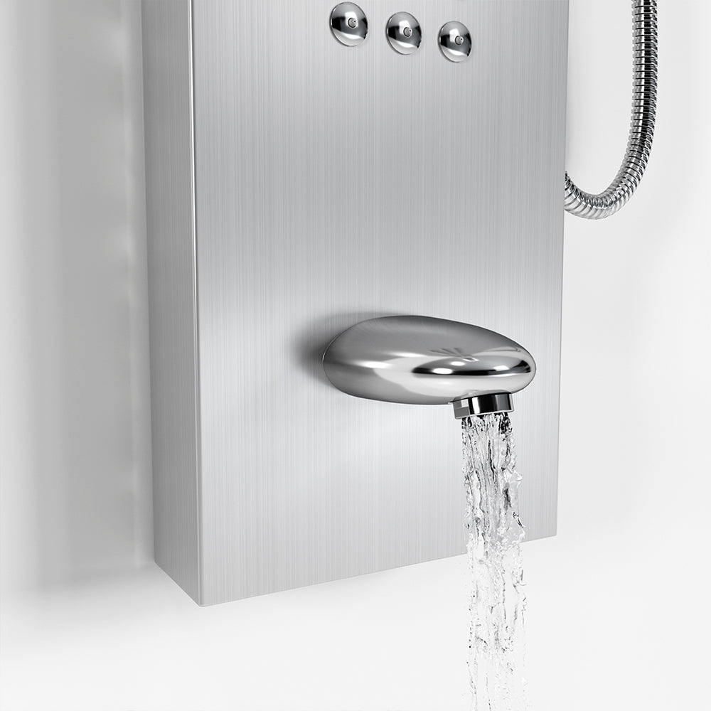 Wall Mount Stainless Steel Shower Panel Tower System with Shelf