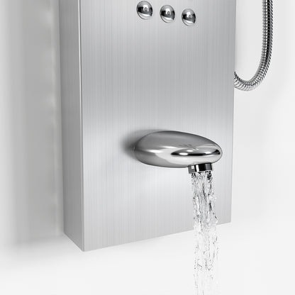Wall Mount Stainless Steel Shower Panel Tower System with Shelf