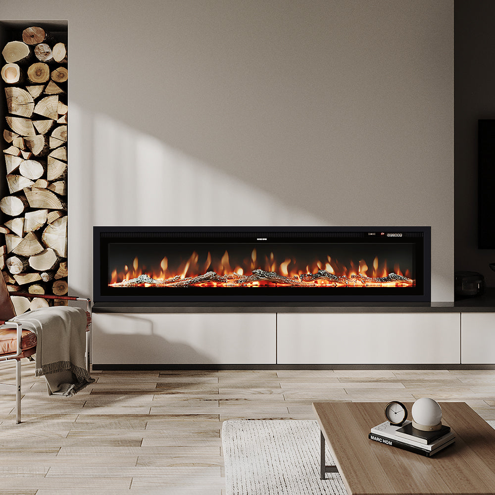 1800W Electric Fireplace with Wifi & Remote Control