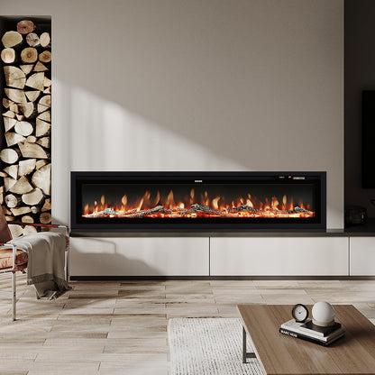1800W Electric Fireplace with Wifi & Remote Control