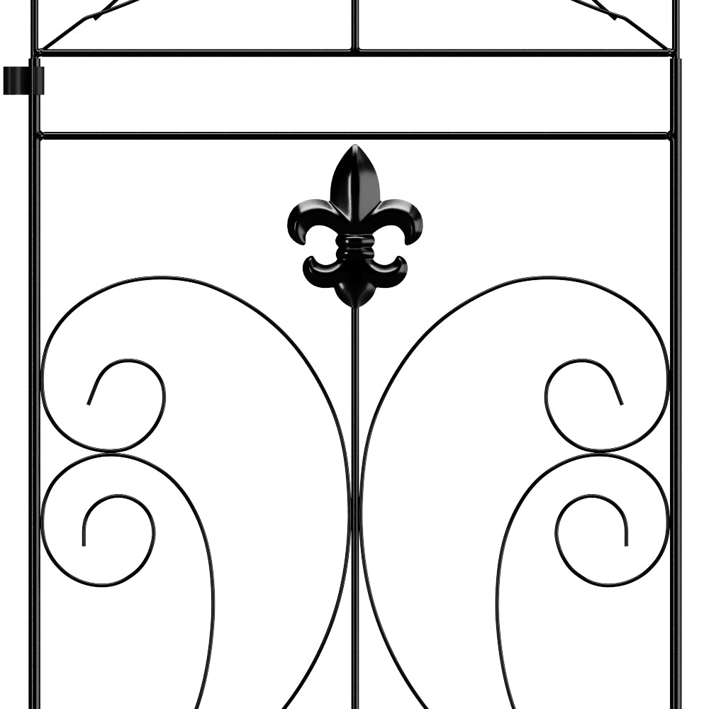 10-Panel Metal Arched Garden Fence Yard Borders Decor Set