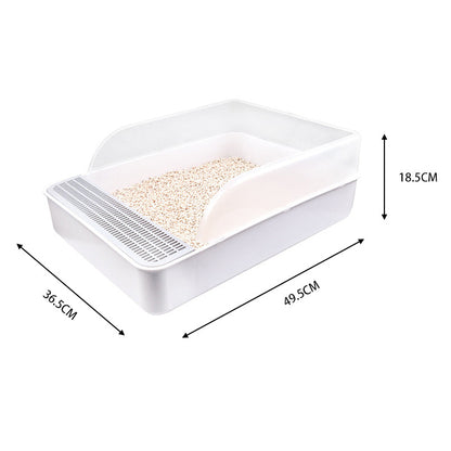 Open Cat Litter Box Easy Cleaning Indoor