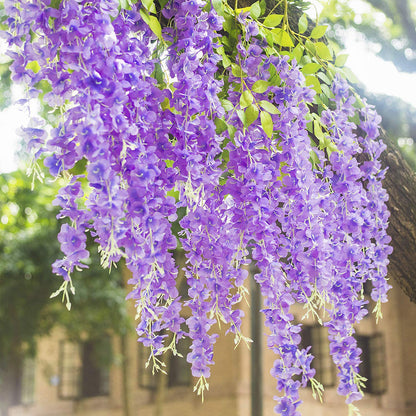12pcs Artificial Purple Wisteria Hanging Vines