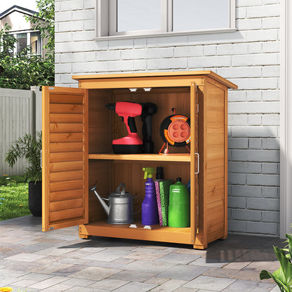 Outdoor Solid Wood Storage Cabinet