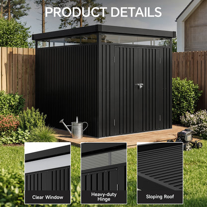 2 X 2.6 X 2M Metal Garden Tool Shed