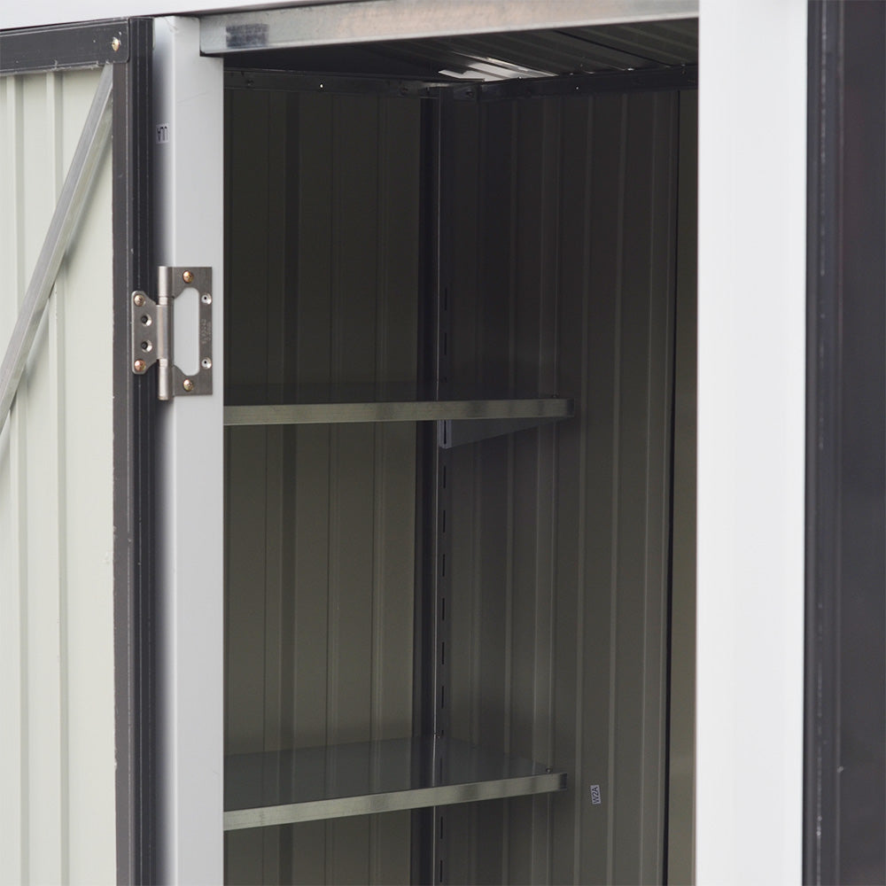 3X5FT Outdoor Metal Garden Storage Shed with Shelves